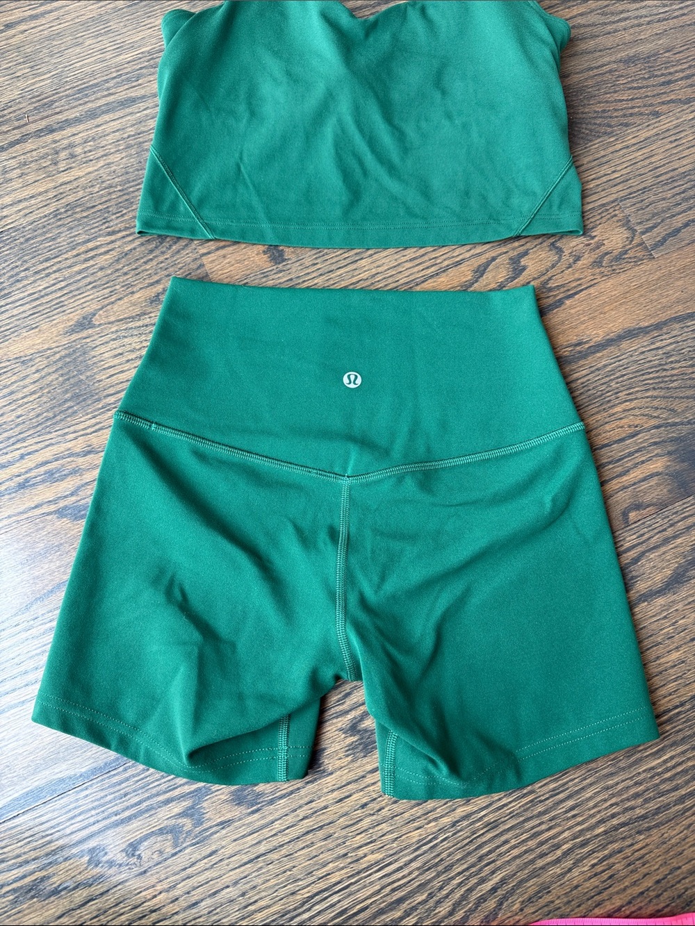 Matching Set Lululemon Align Tank & Align Shorts 5” Everglade Green EUC - Picture 13 of 17